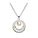 ShungHO Sterling Silver I Love You To The Moon and Back Heart Pendant Necklace
