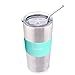 LoveU. YETI Rambler Tumbler Sleeve - Non-Slip Silicone Coaster - YETI accessories - Compatible with Rtic, Ozark, Trail and more, 20 oz (Blue)