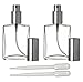 Riverrun Perfume/Cologne Atomizer, Glass Bottle, Silver Sprayer 60ml 2 oz (Set of 2)