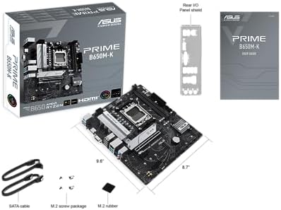 PRIME B650M-K, Scheda Madre AMD mATX, Slot DDR5, Nera