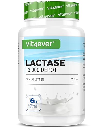 vit4ever Laktase 13.000 Depot - 365 Tabletten - Sepismart® Slow Release