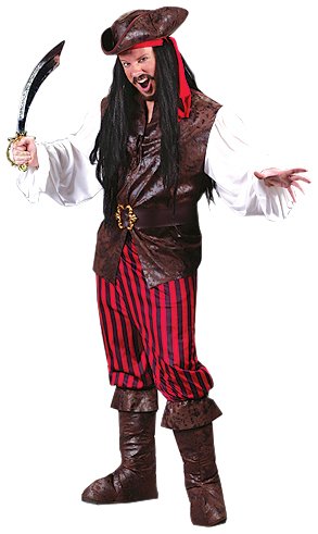 FunWorld Men's  High Seas Buccaneer Costume