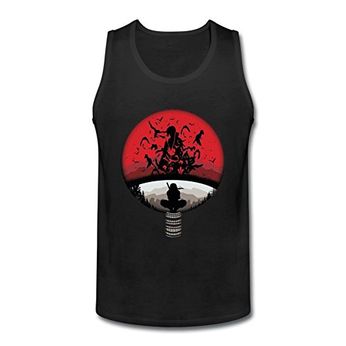 TLMKKI Men's Itachi Uchiha Funny Design Tank Top Black M