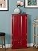 Target Marketing Systems Tall Storage Cabinet with 2 Adjustable Top Shelves and 1 Bottom Shelf, Declutter Organizer for Bedroom, Kitchen, Bathroom or Laundry Room, Red