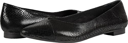 Vionic Women's Caballo Flat Black Snake 9 M