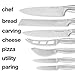 Stainless Steel Kitchen Knife Set With Block - 13 Kitchen Knives Set Chef Knife Set - Cutlery Set Knifes - Knives Kitchen Set with Mirror Handle, 6 Steak Knives, Bonus Pizza Knife Cheese Knife