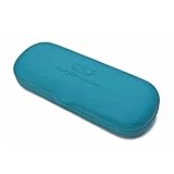 Hard Eyeglass & Reading Glasses Case with Microfiber Cleaning Cloth | Protects Small Sized Frames| Trendy Smooth Teal FinishTeal | S5 Teal