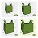 Cesun Square Grow Planter Bag Premium 400 Gram Thickened Fabric Smart Pots 12 Gallon Aeration Fabric Cube with X Stitching Reinforced Handles (12 Gal Green Cube)