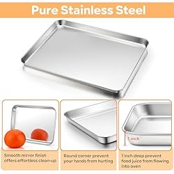 TeamFar Baking Sheet with Rack, 16 x 12 x 1 Inch