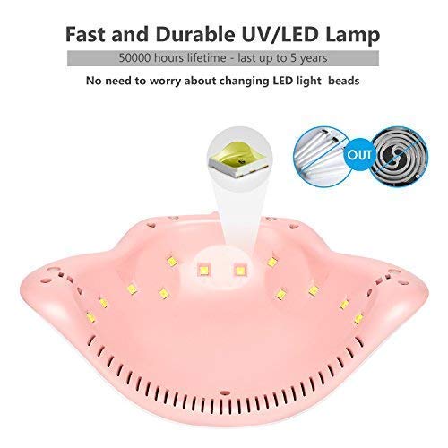 image for Nail Curing Lamp, Feagar Portable Nail Dryer, UV/LED Gel Nail Polish L