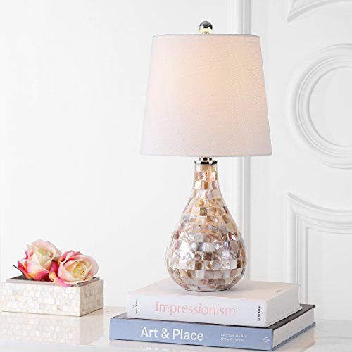 JONATHAN Y JYL1024A Mona 20.5" Mini LED Lamp Cottage,Coastal,Transitional for Bedroom, Living Room, Office, College Dorm, Coffee Table, Bookcase, Seashell