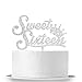 Sweet 16 Cake Topper - Silver Crown Sweet Sixteen Cake Topper - 16th Birthday Party Decorations Supplies