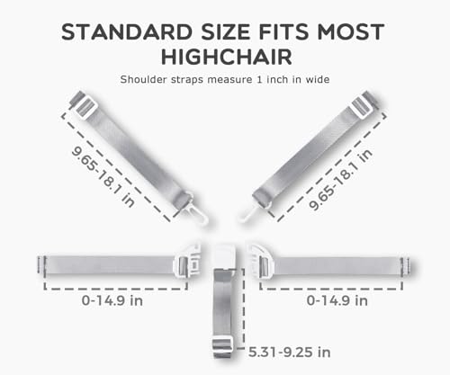 Minnebaby High Chair Straps, Replacement 5 Point Harness Straps for High Chair
