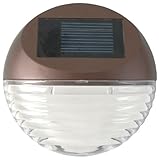 Moonrays 95027 Solar Deck Light Wall Mount Sconce, Round