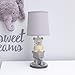 NoJo Play Day Pals Elephant/Animal Lamp Base and Shade, Grey, Cream, Charcoal