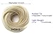 PrettyWit Scrunchie Scrunchy Bun Up Hair Piece Ribbon Ponytail Extensions Wavy Curly-Pale Golden Blonde & Bleach Blonde 24T613