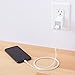 AmazonBasics One-Port USB Wall Charger (12-Watt) Compatible With iPhone and Samsung Phones - White