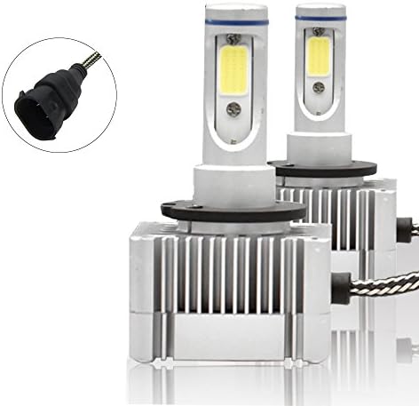 AMUNIESUN D1S D1C D1R D3S D3C D3R All-In-One Conversion Kit LED Headlight Bulbs-High/Low Beam 110W 11000LM/set 6000K Cool White Replace OEM HID Xenon Bulbs -1x Pair (2pcs)2 Year Warranty