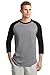 Sport Tek Raglan Jersey (T200) Heather Grey/Black, L