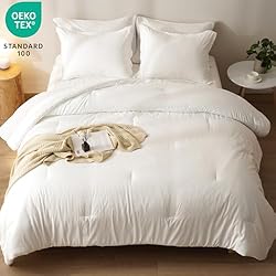 PHF Queen Comforter Set, 3 Pieces Soft Lightweight