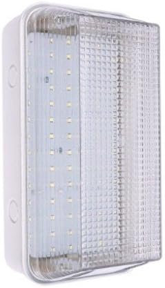Hispec 8W Exterior Outdoor Indoor LED Bulkhead Brick Light Ceiling Wall Lamp Cool White 4000k IP65 Toilet Bathroom Utility Doorway Hall Patio Garden Lighting