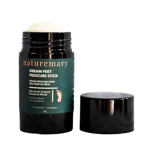 Naturemary Dream Feet Pedicure Stick - Nourishing Foot Balm - with Beeswax, Lemongrass, Babassu Seed Oil, and Mango Seed Butter - 1.23 oz