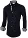 Tom's Ware Mens Premium Casual Inner Contrast Dress Shirt TWNMS314S-NAVY-US L