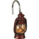 River's Edge Red Lantern Shower Curtain Hook Set