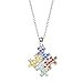 Autism Awareness Puzzle Piece - Crystal Necklace