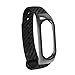 Compatible for Mi Band 2 Strap Replacement Protective Shell Carbon Fibre Wristbands Bracelet Bands Compatible for Xiaomi Mi Band 2 (Black)