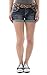 WallFlower Juniors Luscious Curvy Belted Bling Denim Short Shorts