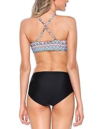 Bikini Maysoul para dama con cuello alto y trajes de baño azteca de dos piezas