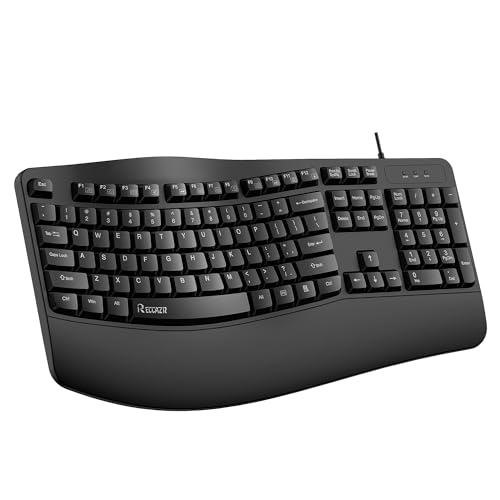 RECCAZR Ergonomic Keyboard with Wrist Rest