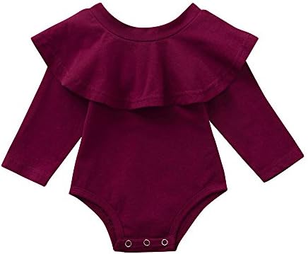 ALIKEEY Baby Clothes, Newborn Infant Baby Girls Long Sleeve Floral Ruffles Romper Jumpsuit Clothes