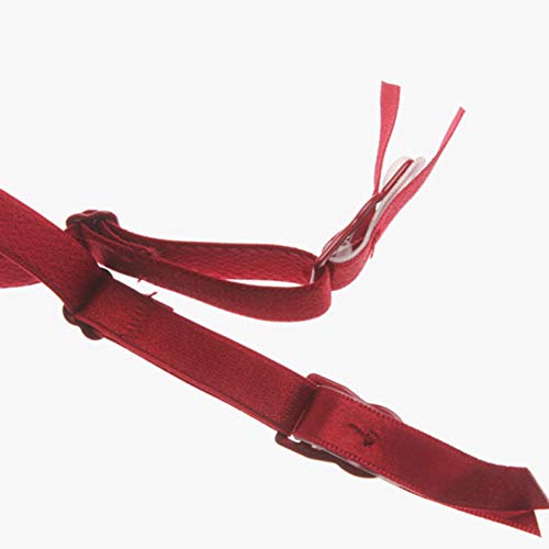 Varsbaby Women Sexy Lace Suspender Garter Belt for Thigh High Stockings (N019DD-Red3, M) - Thumbnail 5
