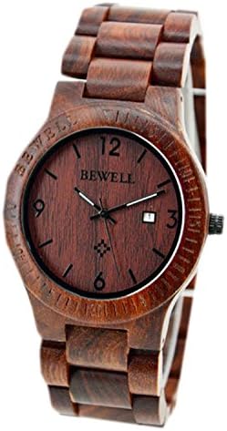 WYFZ001-Mahogany Men's Wooden Watch Japan Movt Quartz Wood Analog
