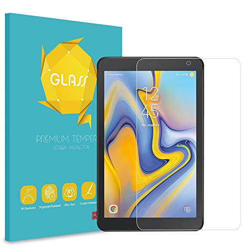 Fintie Tempered Glass Screen Protector for Samsung Galaxy Tab A 8.0 2018 Model SM-T387 Verizon/Sprint/T-Mobile/AT&T, [9H Hardness] Tempered Glass Ultra Clear [Scratch-Resistant] Screen Protector Film