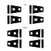 ICARS Black Door Hinge Covers for 4 Door 2007-2018 Jeep Wrangler JK JKU Rubicon, Sahara, Sport Models 4 Door Models Unlimited Accessories