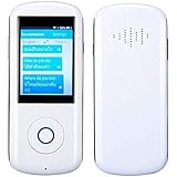 Anstar Intelligent Language Translator， Traveling Abroad Real-time Simultaneous Translation Portable Compact Translator 2.4 inch Touch Screen Support 28 Languages (White)