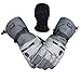 CAMYOD Men Ski Gloves, Winter Warm Waterproof Breathable Snow Gloves with Balaclava Set for Snowboard, Snowmobile in Cold Weather. (M)