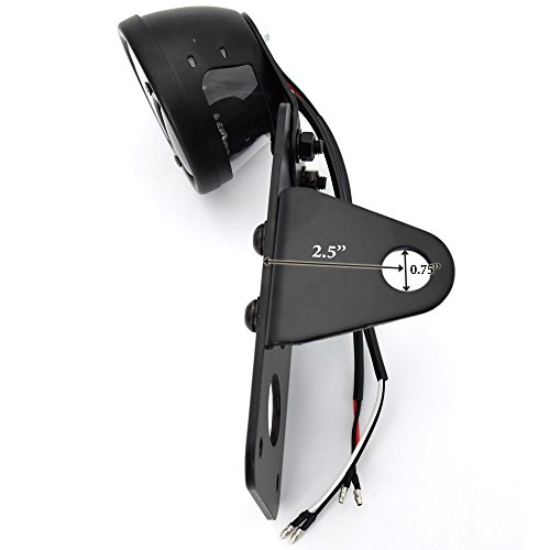 image for Amazicha Motorcycle LED Side Mount License Plate Bracket Brake Running