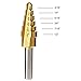 Vastar Titanium Step Drill Bit Set, 3-Piece Set & Automatic Center Punch
