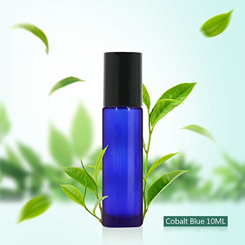 12,10ml Roller Bottles for Essential Oils - Cobalt Blue, Glass with Stainless Steel Roller Balls by Mavogel ( 3 Extra Roller Balls, 30 Pieces Labels, Opener, Funnel, Dropper, Brush Included) - Thumbnail 7