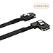 CableCreation 2.5FT/0.75M Internal Mini SAS SFF-8087 to Right Angle SFF-8087 Cable, 36 Pin, 14 Gbps, Compatible with Raid Cards, Server, Black