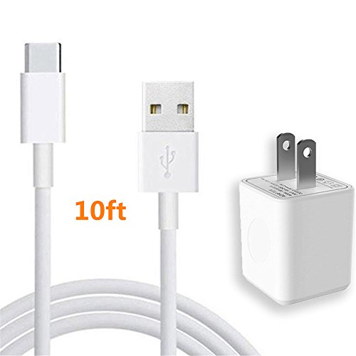 Wall Charger, Asstar USB Wall Charger Home Travel Plug Power Adapter with 6ft Type C Cable for Samsung Galaxy Note 8,S8,S8 Plus, S7, S6,Google Pixel, Nexus 6P 5X (10ft Charge White) Wall Charger, Asstar USB Wall Charger Home Travel Plug Power Adapter with 6ft Type C Cable for Samsung Galaxy Note 8,S8,S8 Plus, S7, S6,Google Pixel, Nexus 6P 5X (10ft Charge White)
