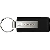 Au-Tomotive Gold, INC. Honda Civic Black Leather Key Chain