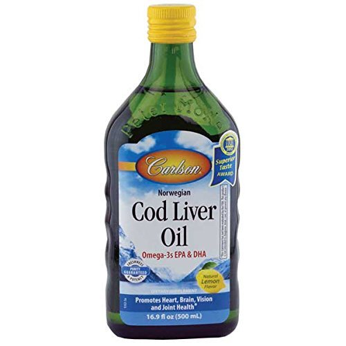 Carlson Laboratories Norwegian Cod Liver Oil, Lemon, 500 ml