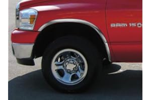 QAA Is Compatible With 2002-2008 Dodge RAM 4 Piece Molded Stainless Steel Wheel Well Fender Trim Molding, 1.75" Width WZ42935