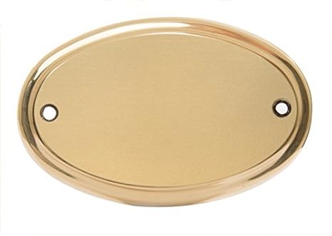 EDEL DESIGN OVAL GROSS MASSIV MESSING TÜRSCHILD 11,1 x 0,5 x 7,3 cm inkl. wunsch Gravur