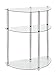 Convenience Concepts Designs2Go Classic Glass 3 Tier Half-Circle Entryway Table, Glass